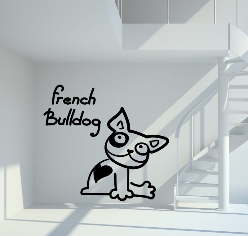 12041 French Bulldog Wandtattoo